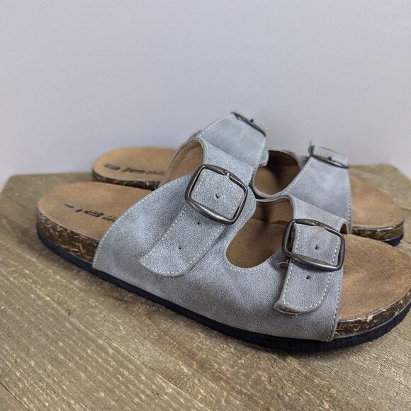 Gray Suede Double Buckle Comfort Sandals – A/C Alejandro Espinoza Size 7 - Picture 3 of 8